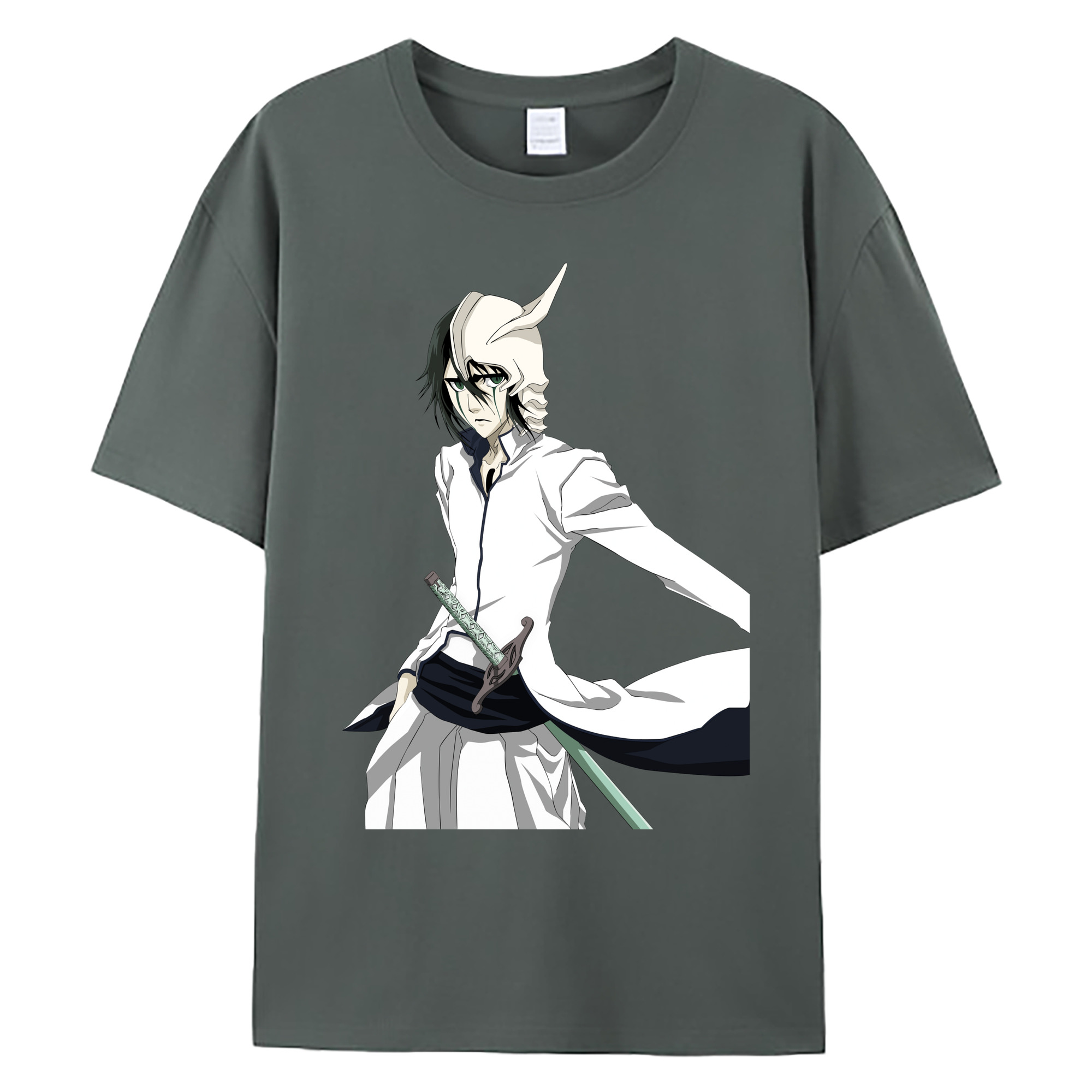 （画像用） ブリーチ ウルキオラ·シファー BLEACH Ulquiorra cifer 綿100％ メンズ半袖Tシャツ｜肌触りやわらか＆通気性